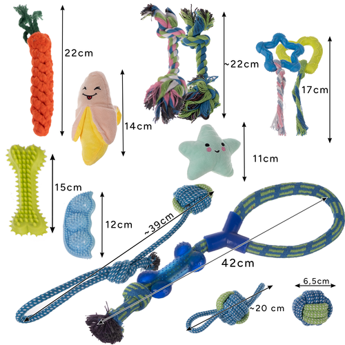 ensemble jouet à mâcher pour chien, remorqueur -  25384