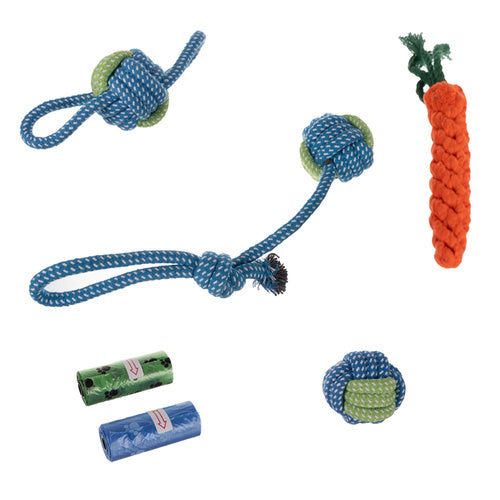 ensemble jouet à mâcher pour chien, remorqueur -  25384