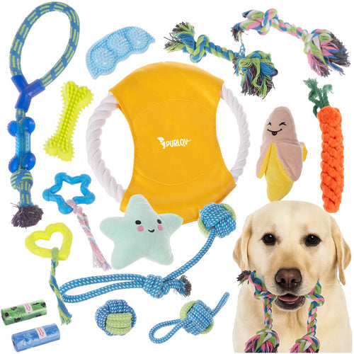 ensemble jouet à mâcher pour chien, remorqueur -  25384
