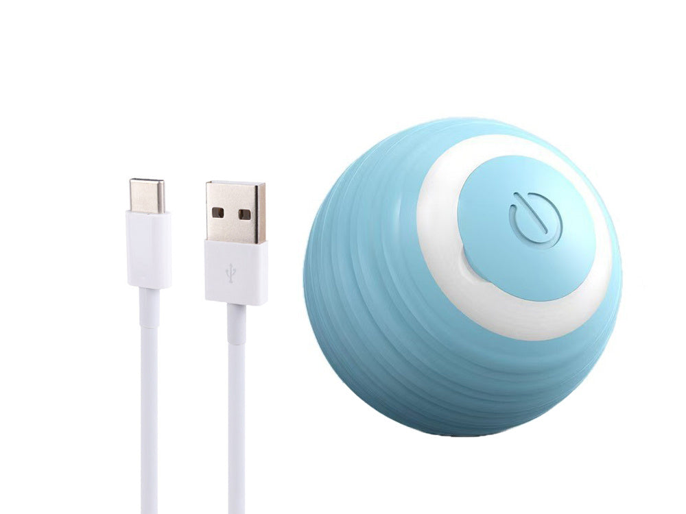 Jouet pour chat chien balle d'évasion balle électrique usb vibration led