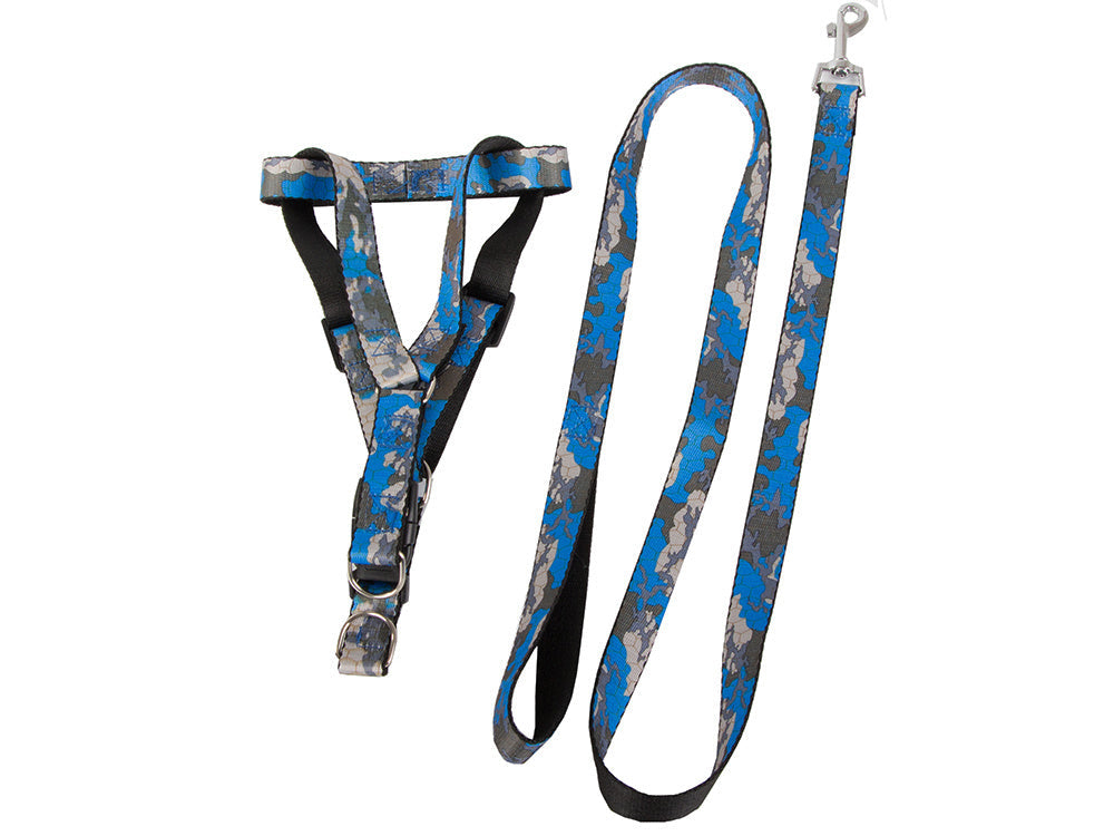 Laisse avec harnais harnais de marche pour chien chat taille ajustable confortable