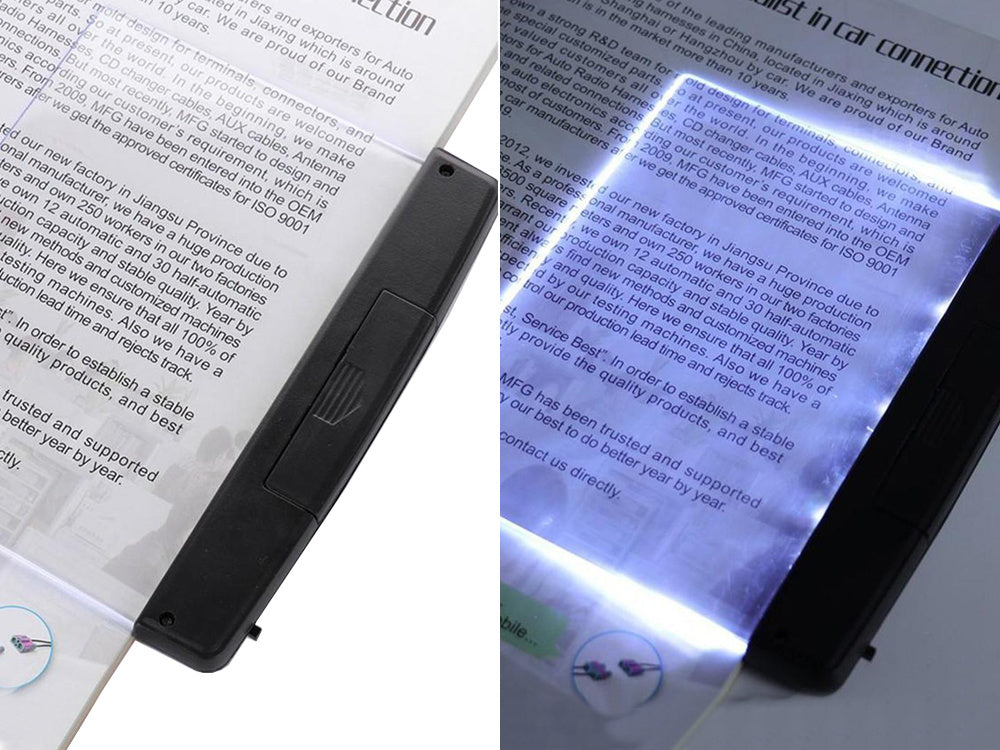 Lampe de lecture de livre de nuit rétro-éclairage panneau led page portable