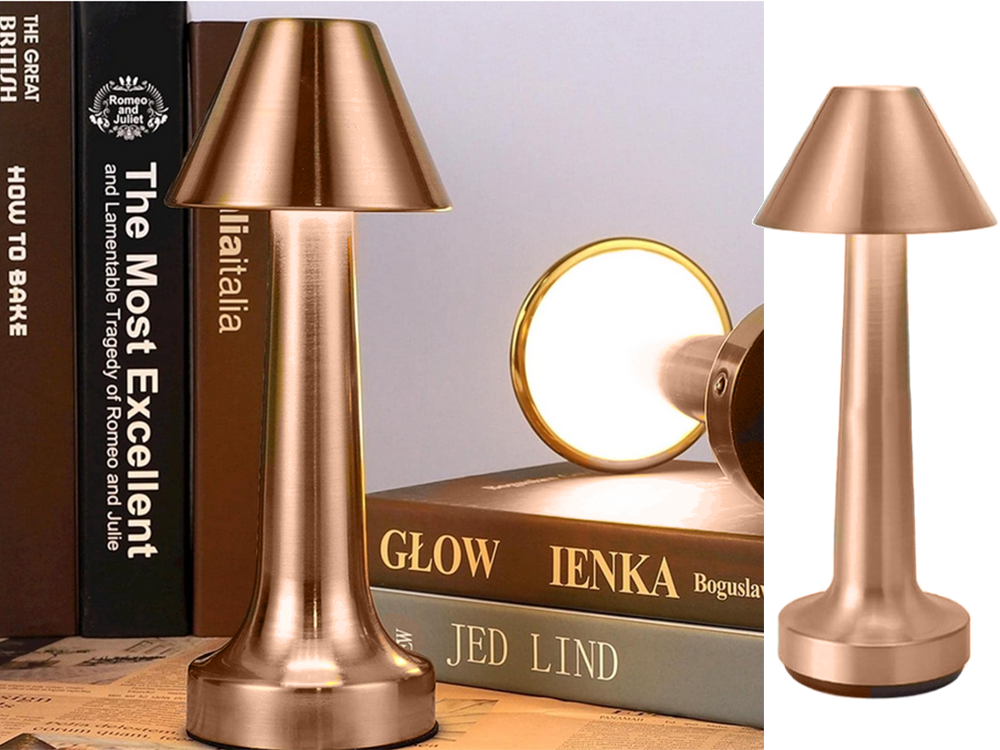 Lampe de nuit de table pour chambre à coucher lampe tactile 3 étapes sans fil