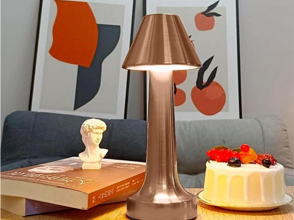 Lampe de nuit de table pour chambre à coucher lampe tactile 3 étapes sans fil
