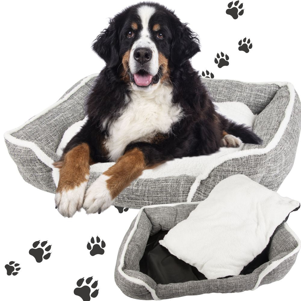 Lit pour chien doux et confortable avec coussin taille XL