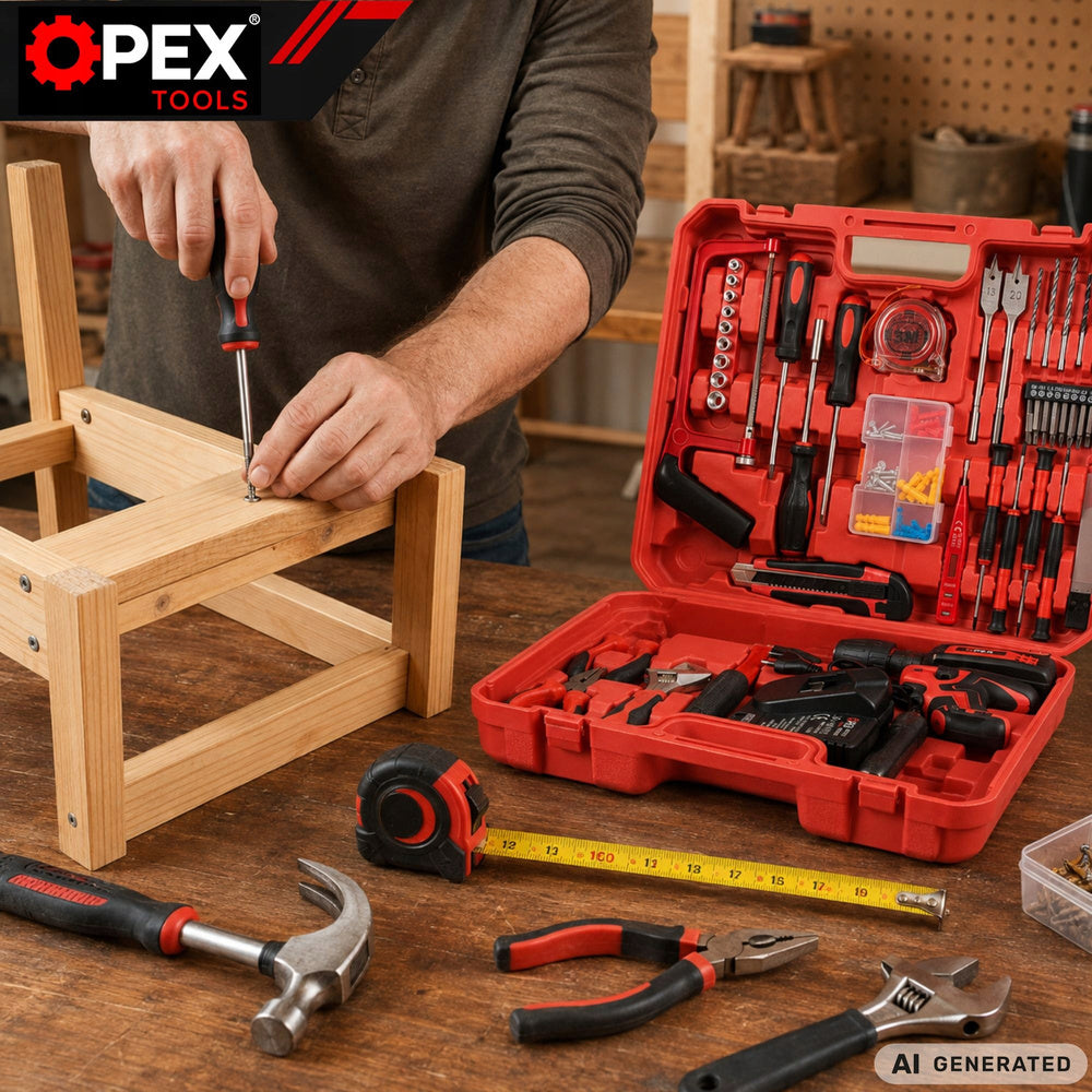 Perceuse-visseuse à percussion sans fil 2 batteries 21 v, kit d'outils, mallette