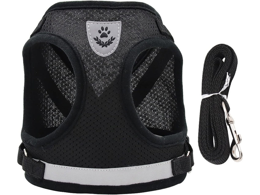 Harnais sans pression pour chien chat lapin doux fort réflecteur <M