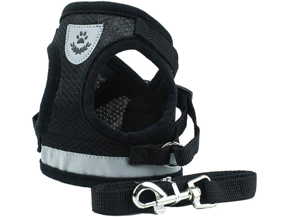 Harnais sans pression pour chien chat lapin doux fort réflecteur <M