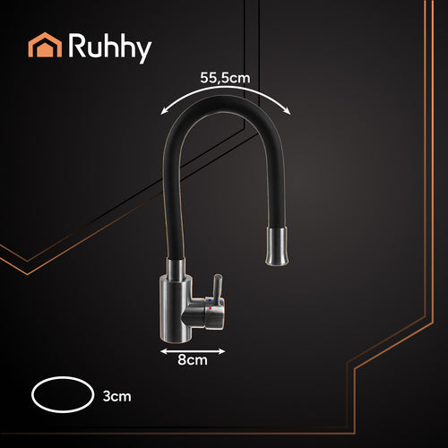 Robinet de cuisine - bec flexible