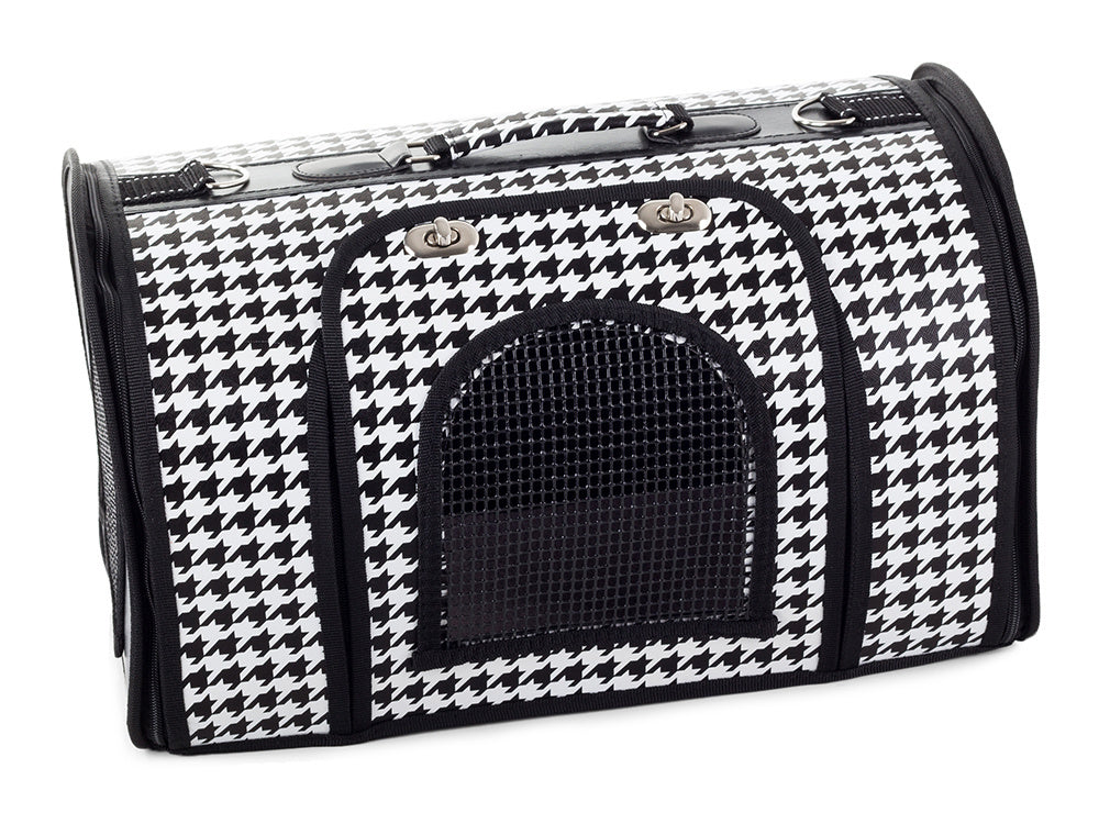 Sac de transport pour chien et chat 49cm blanc et noir