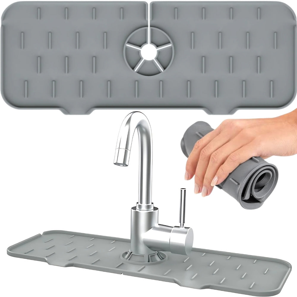 Tapis en silicone pour évier égouttoir sous robinet protection pour cuisine antidérapante