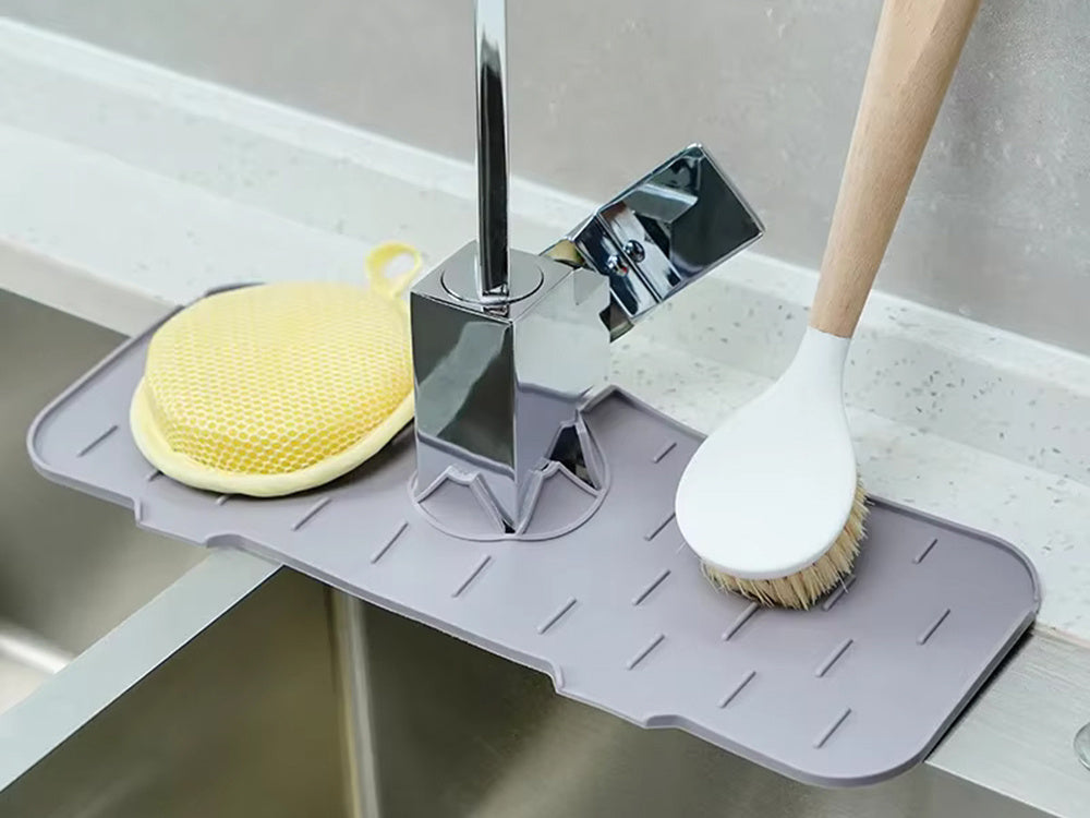 Tapis en silicone pour évier égouttoir sous robinet protection pour cuisine antidérapante