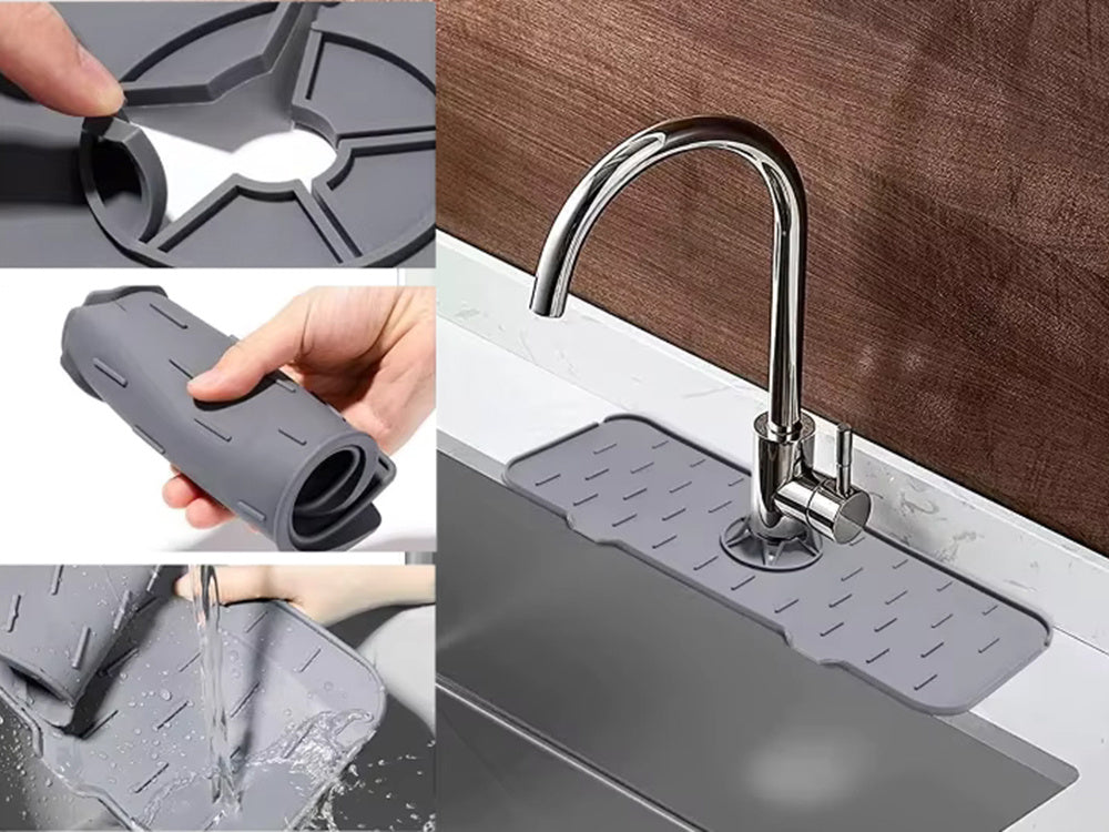 Tapis en silicone pour évier égouttoir sous robinet protection pour cuisine antidérapante