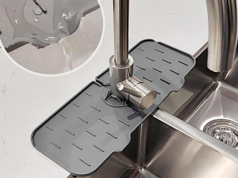Tapis en silicone pour évier égouttoir sous robinet protection pour cuisine antidérapante