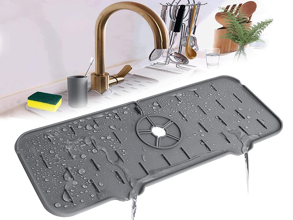Tapis en silicone pour évier égouttoir sous robinet protection pour cuisine antidérapante