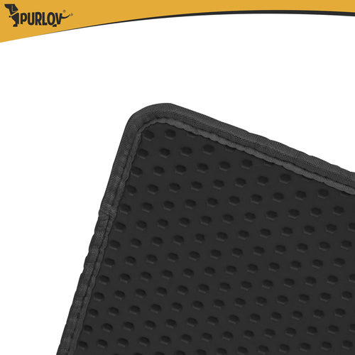 Tapis pour bac à litière Purlov 75 x 55 cm, noir, double couche, mousse EVA alvéolée