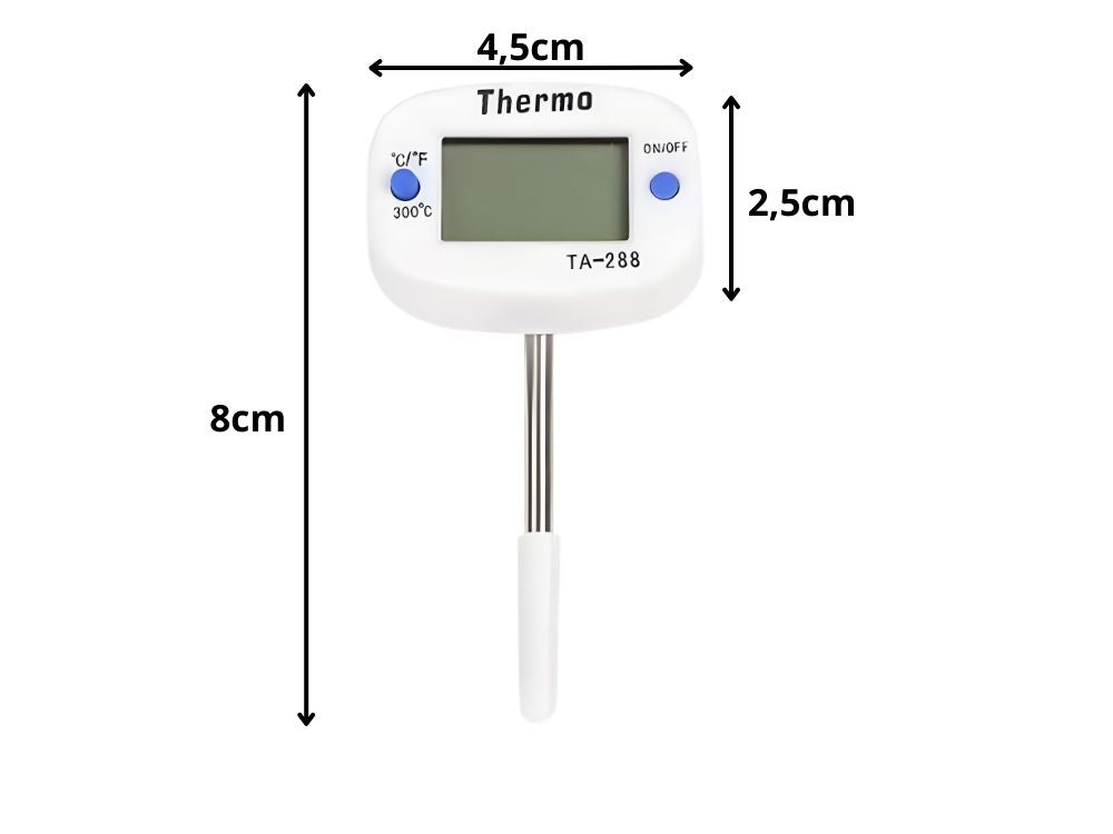 Thermomètre de cuisine numérique à écran lcd avec broche pour la cuisson et la rôtissage de la viande