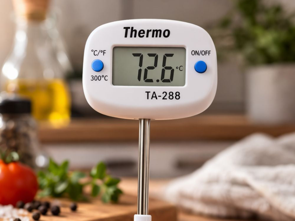 Thermomètre de cuisine numérique à écran lcd avec broche pour la cuisson et la rôtissage de la viande