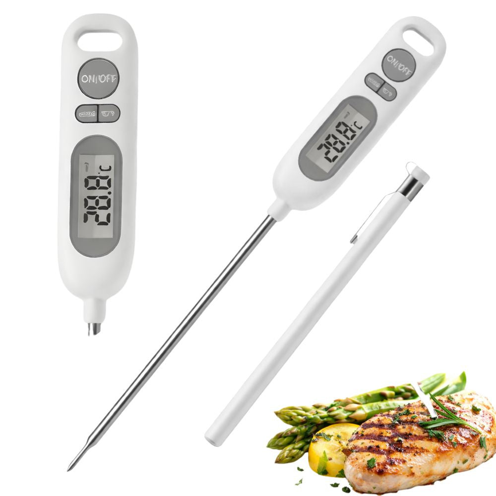 Thermomètre de cuisine numérique à sonde pour viande et rôti, avec pointe et écran lcd, résistant à l'eau