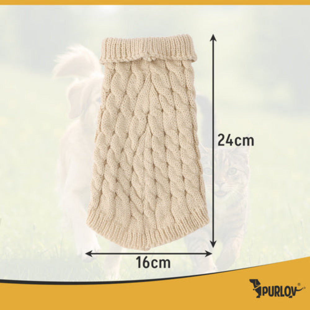 Vêtements pour chien/chat taille S beige Purlov