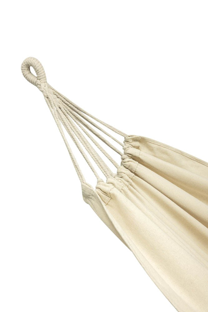 Hamac de jardin boho 200cm écru 120kg