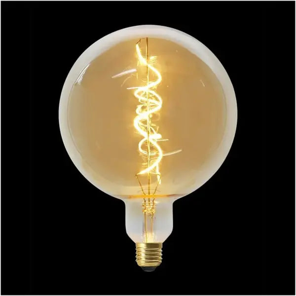 Ampoule G200 E27 Led Spiral Ambre 6w
