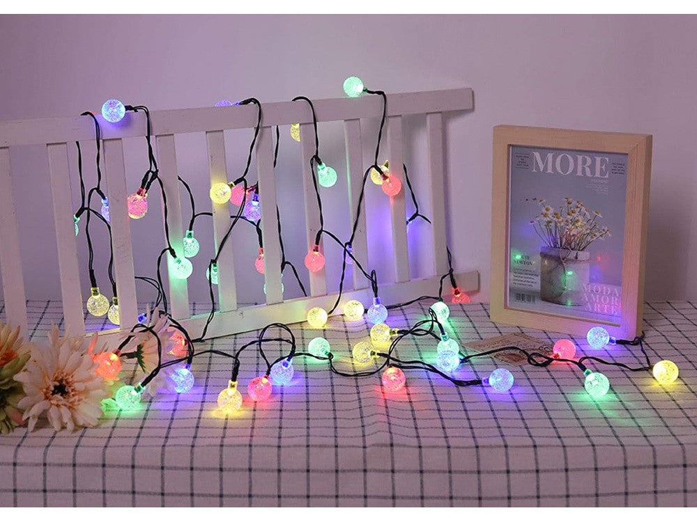 Guirlande de jardin 20 led solaire multicolore