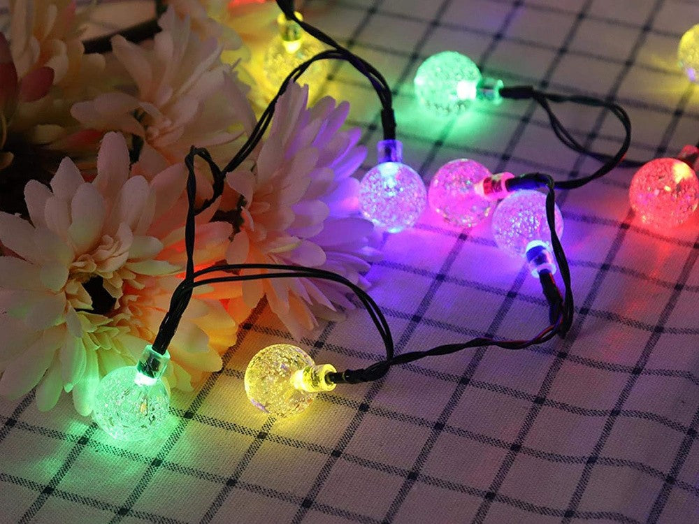 Guirlande de jardin 20 led solaire multicolore