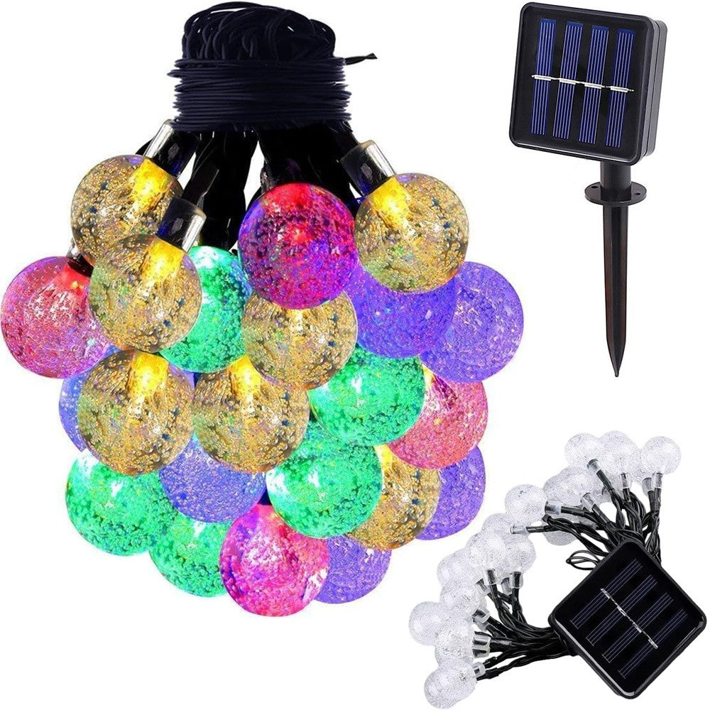Guirlande de jardin 20 led solaire multicolore
