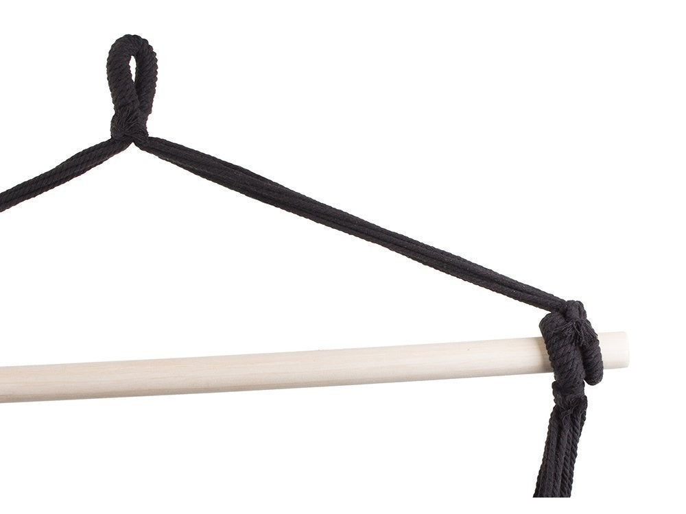 Hamac brésilien suspendu avec 2 coussins noir