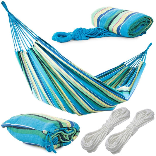 Hamac de jardin deux places XXL grand 200 kg 200x150 cm