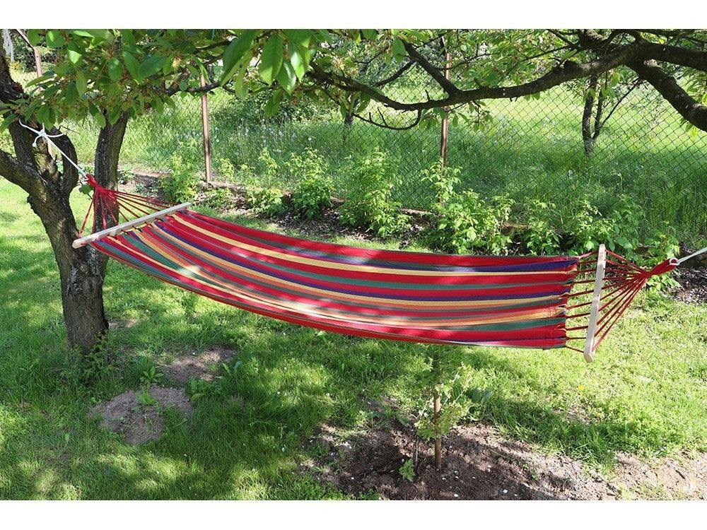Hamac de jardin suspendu avec cadre à bascule 200x80 cm