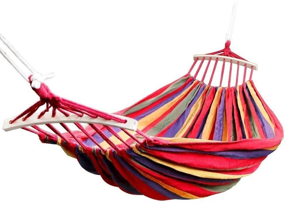 Hamac de jardin suspendu avec cadre à bascule 200x80 cm