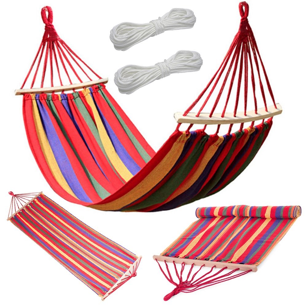 Hamac de jardin suspendu avec cadre à bascule 200x80 cm