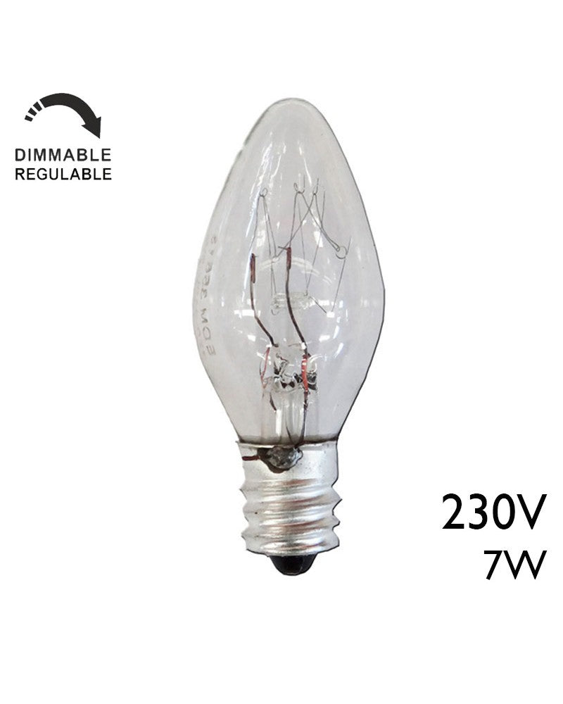 Ampoule Incandescente Bougie-mini Clair 7w E-12