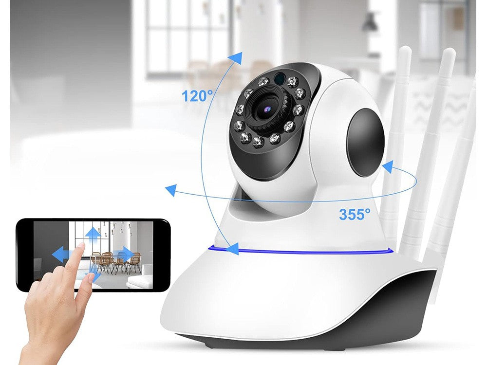 Caméra ip wifi électronique nanny orientable audio intérieur détecteur de mouvement