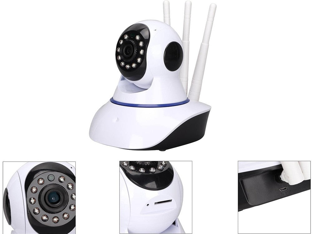 Caméra ip wifi électronique nanny orientable audio intérieur détecteur de mouvement