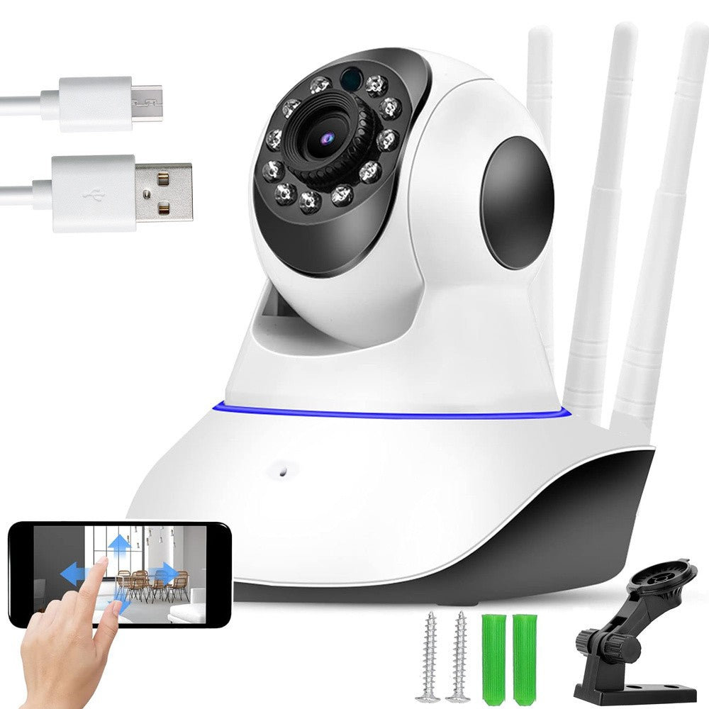 Caméra ip wifi électronique nanny orientable audio intérieur détecteur de mouvement