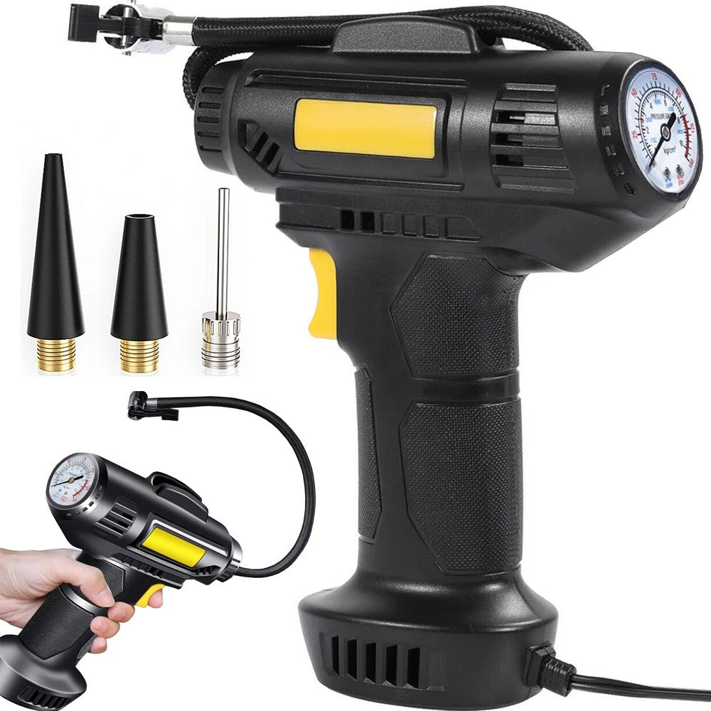 Pistolet de compresseur de voiture pour pomper les roues pompe 12v 120w 10 bar led