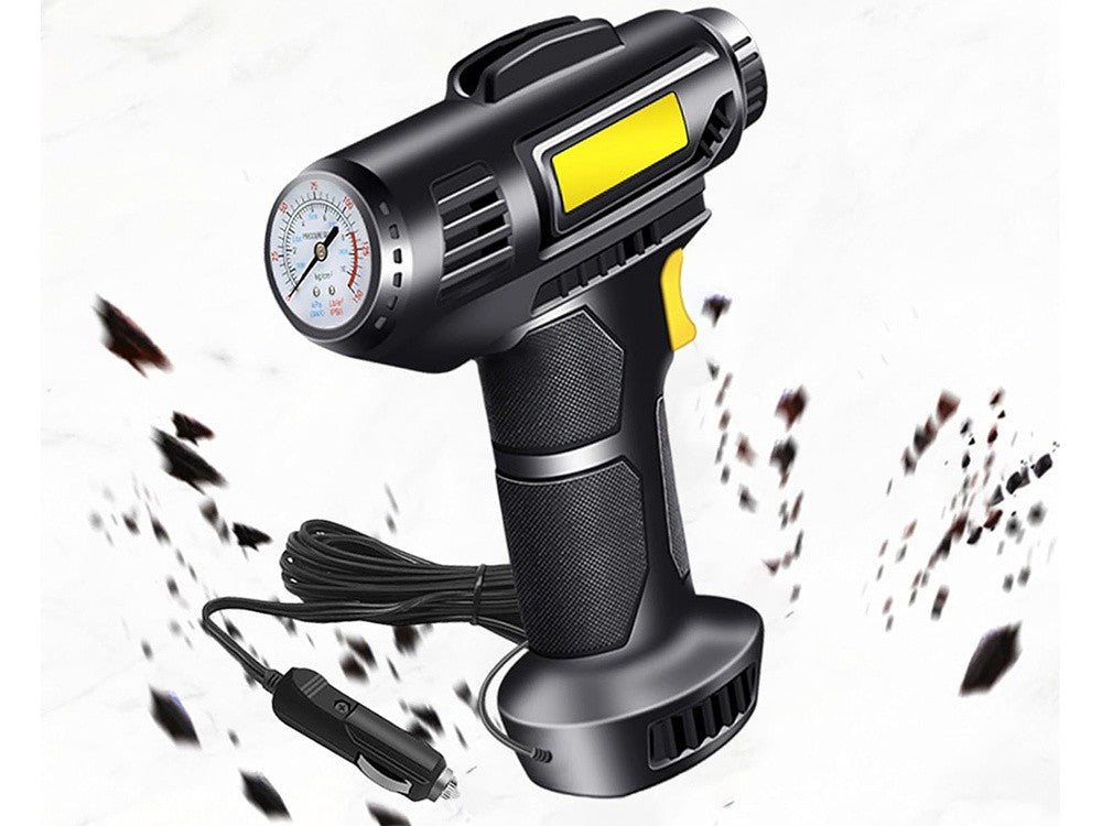 Pistolet de compresseur de voiture pour pomper les roues pompe 12v 120w 10 bar led