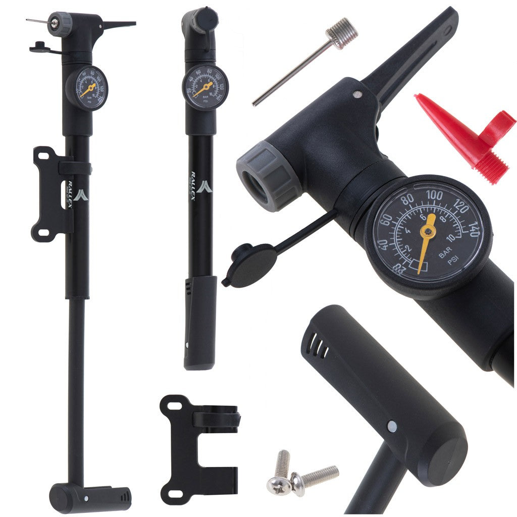 Pompe à vélo avec manomètre