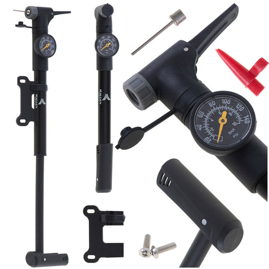 Pompe à vélo avec manomètre