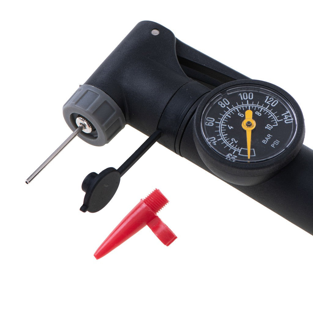Pompe à vélo avec manomètre