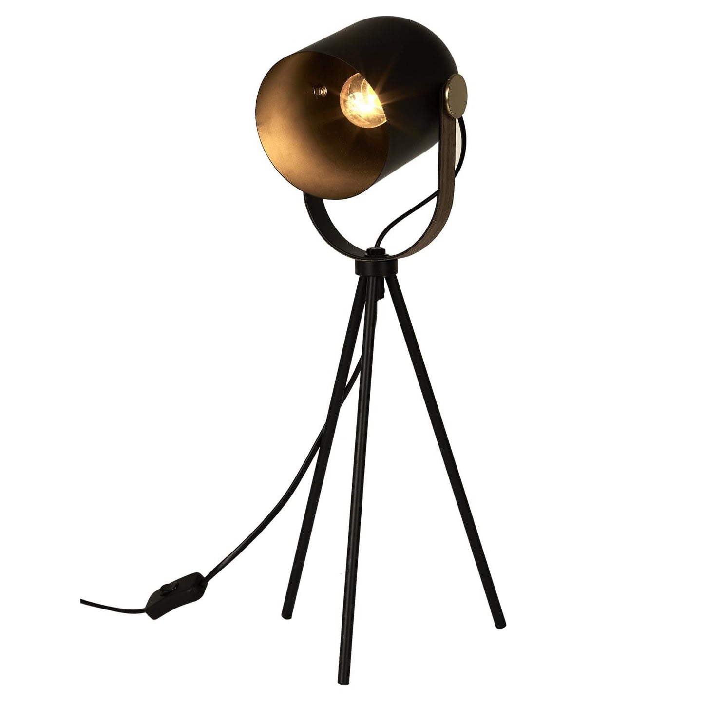 LAMPE A POSER INDUS METAL NOIR M4