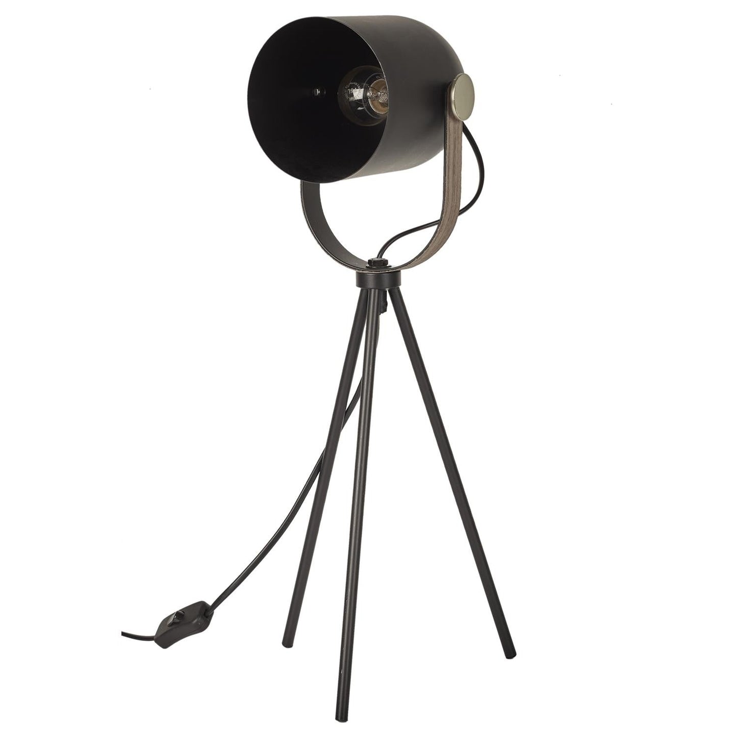 LAMPE A POSER INDUS METAL NOIR M4