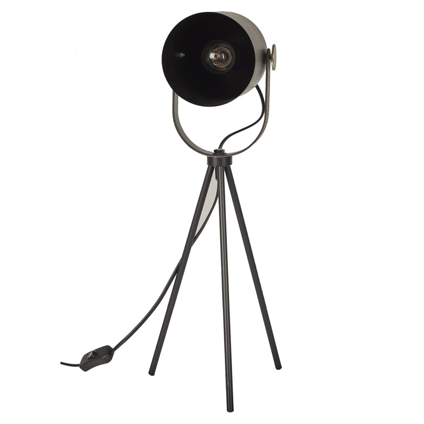 LAMPE A POSER INDUS METAL NOIR M4