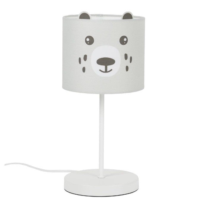 Lampe de Chevet Enfant "Ours" 36cm Gris