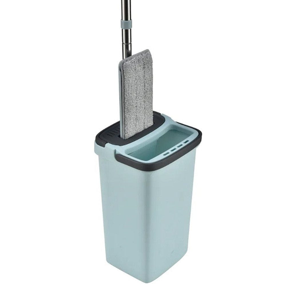 Balai  serpillière plat avec seau essoreuse deux compartiments + 3x lavette offerte