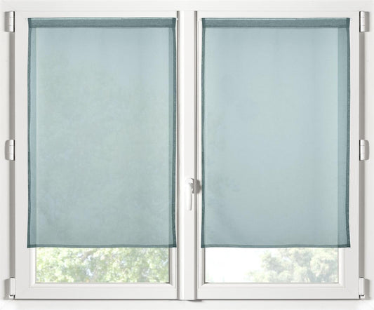 PAIRE DE BRISE BISE MONNA_DROIT EUCALYPTUS 60X120 cm