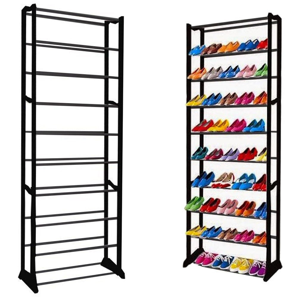 Meuble à chaussures en métal pour 30 paires de chaussures